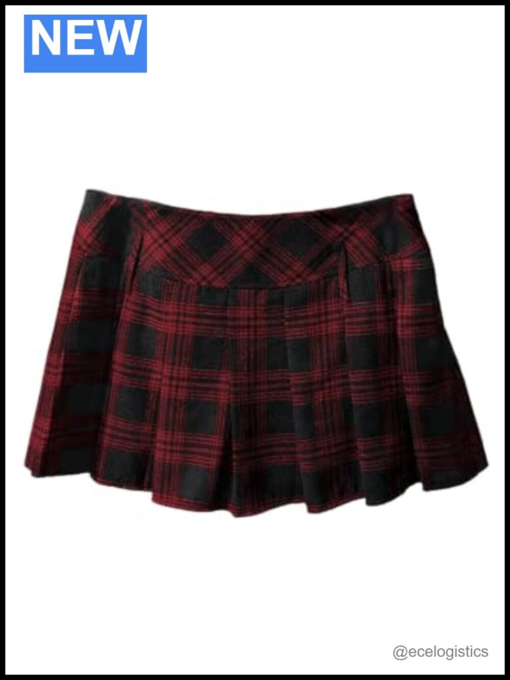 Plaid Pleated Mini Skirt with Built-in Shorts